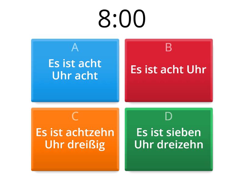 Offizielle Uhrzeit - Quiz