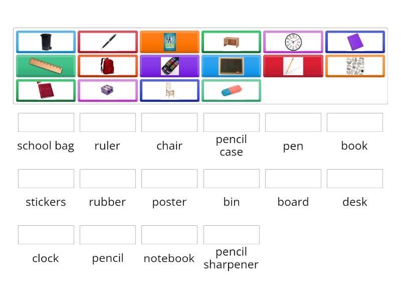 TOGETHER - Classroom objects - Match up