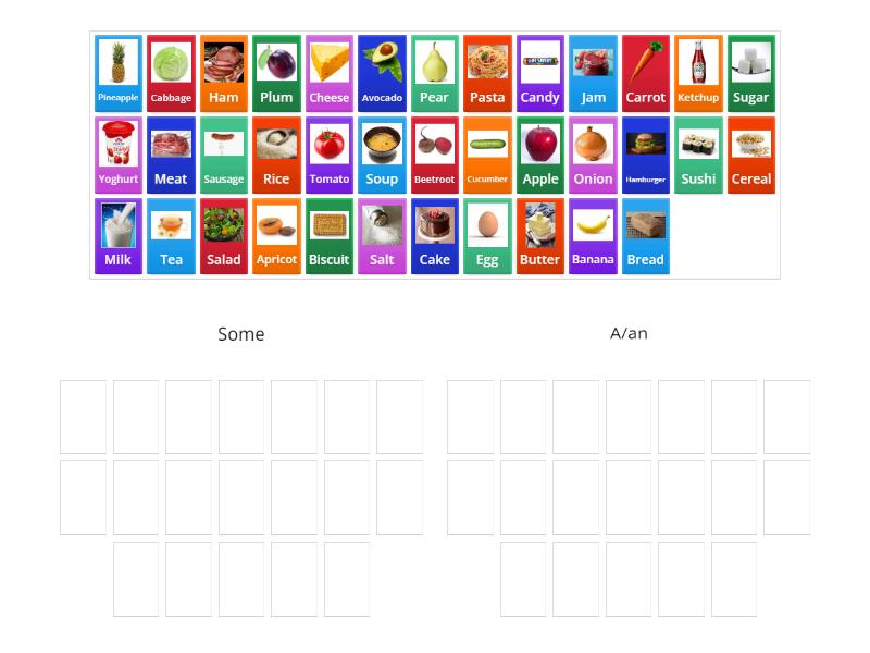countable/uncountable ( a/an-some) - Group sort
