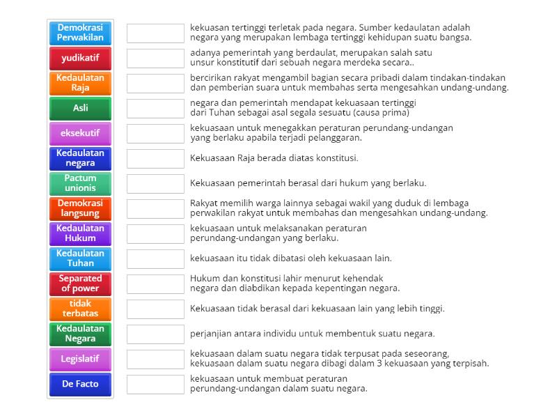 A. Hakikat Dan Teori Kedaulatan - Match Up