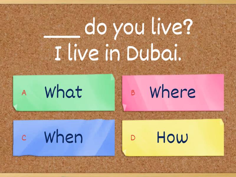 What - When - Where - Why - Who - Quiz