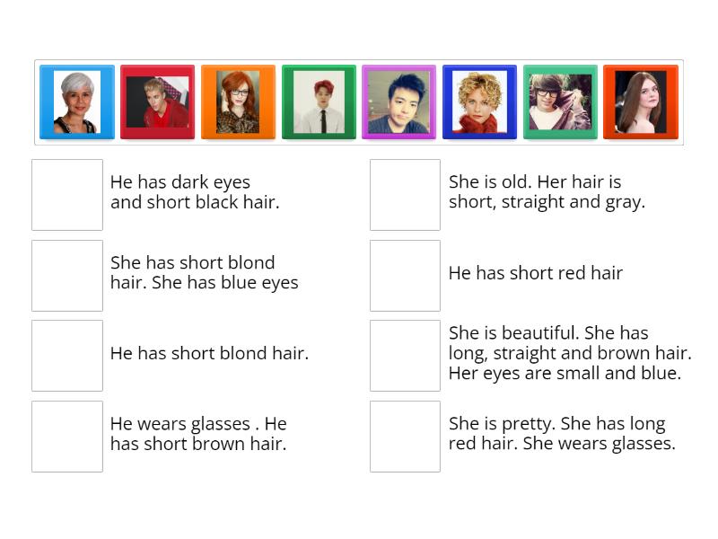 TE1 4.3 Physical Appearance - Describing People - Match up