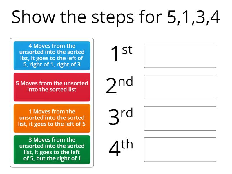Insertion Sort - Rank order