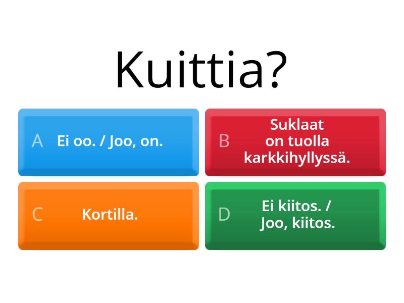 Kaupassa - Quiz