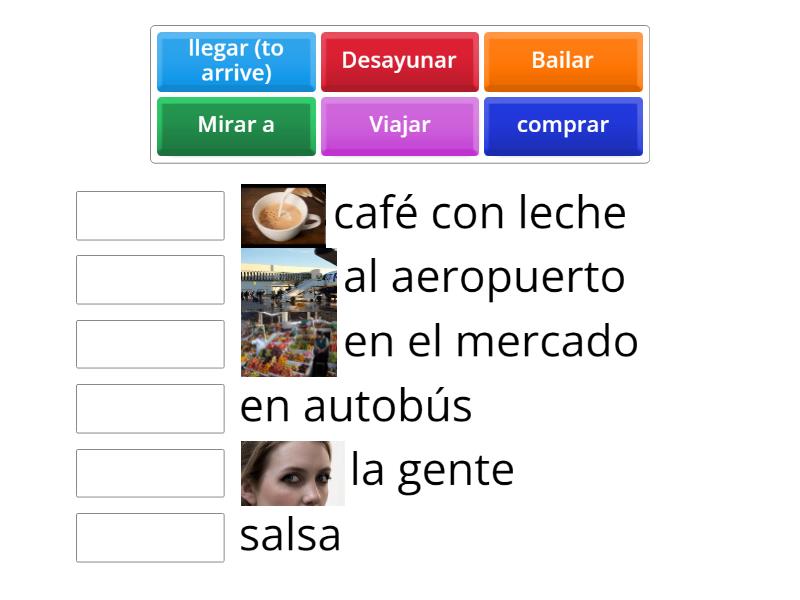 verbos presente indicativo - Une las parejas