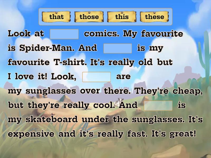 U 0.3 Demonstrative pronouns Complete the sentence