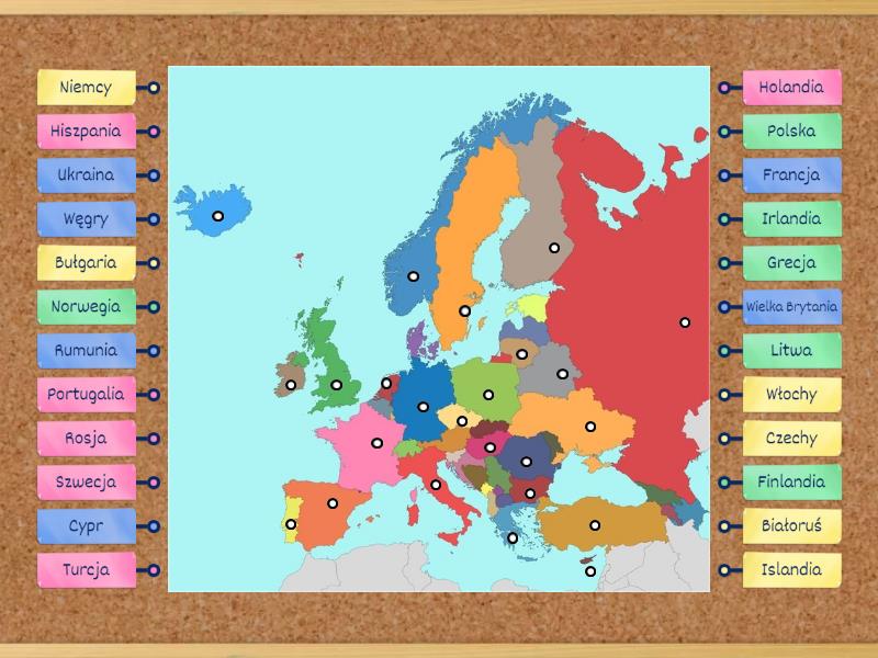 Mapa Europy Diagrama Con Etiquetas 9045