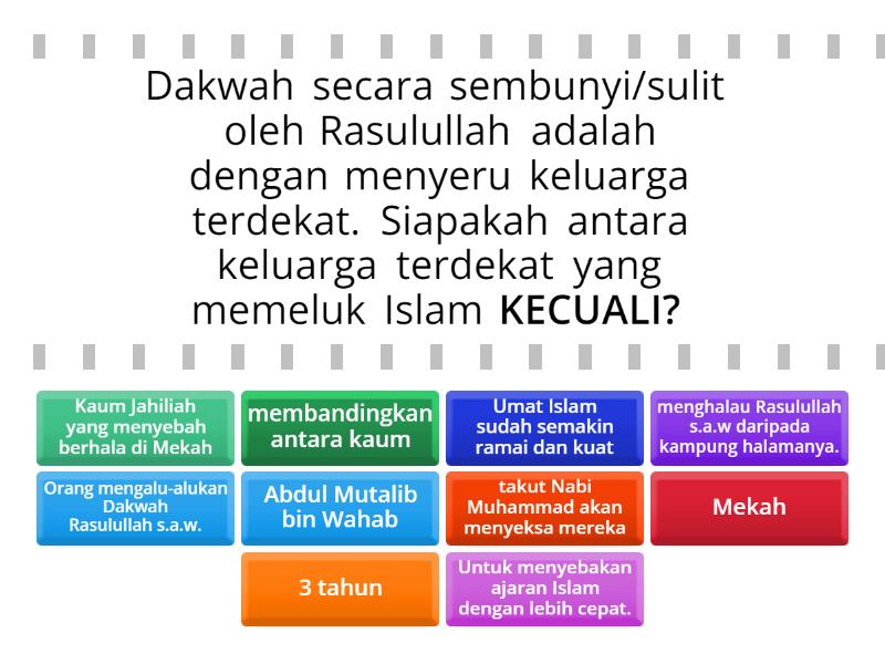 TERBITNYA FAJAR DAKWAH : Pendidikan Islam Tingkatan 2 - Find The Match