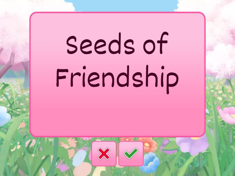 Seeds of Friendship - Flash cards