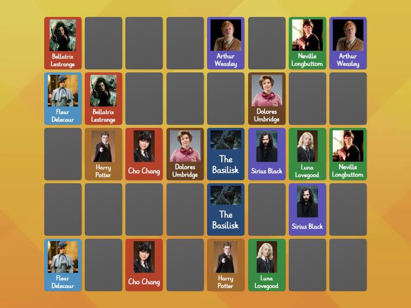 HP characters - Matching pairs