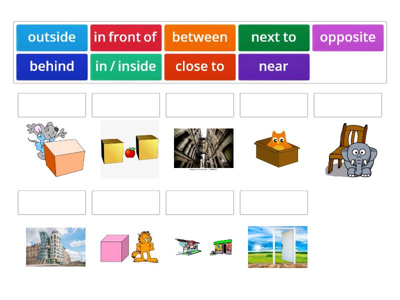 TS Elem Solut 5A places = prepositions - Match up