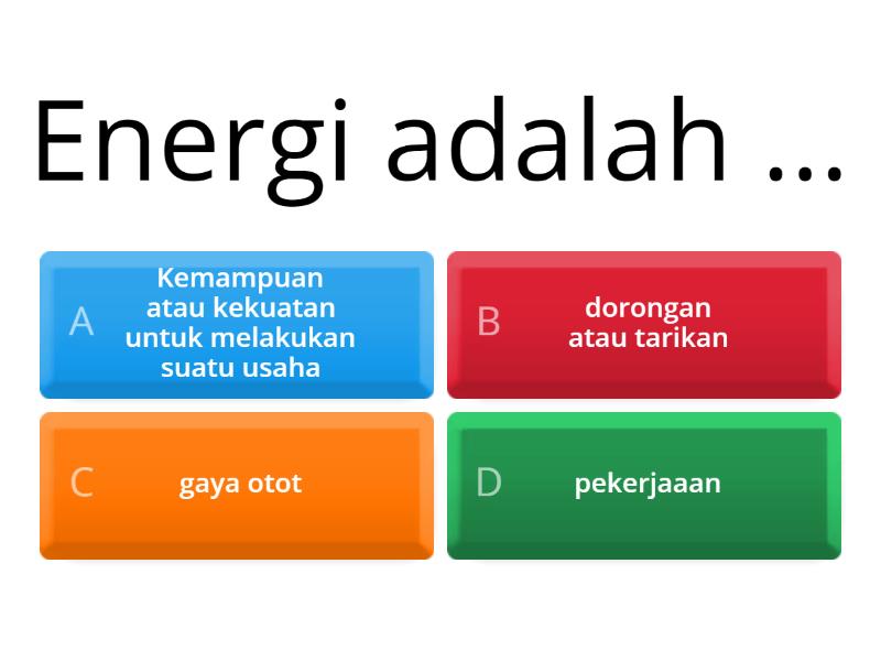 Transformasi Energi - اختبار تنافسي