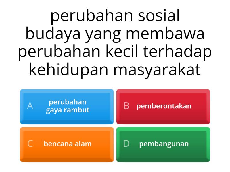 Perubahan Sosial Budaya - Quiz