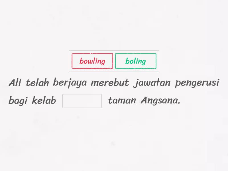 Ejaan : Isi Tempat Kosong Dengan Menggunakan Perkataan Dengan Ejaan ...