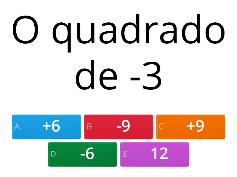 Operações com inteiros- 7 ano - Cuestionario