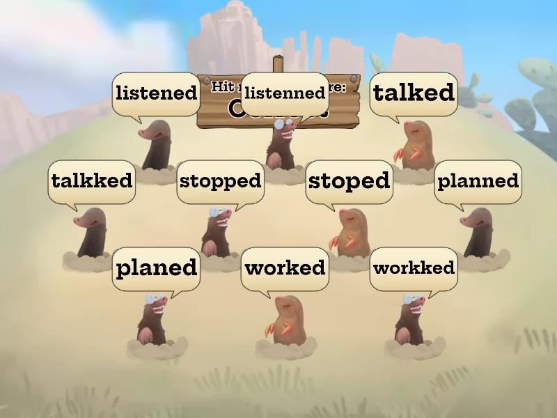 Regular Verbs Past Simple Tense Whack A Mole