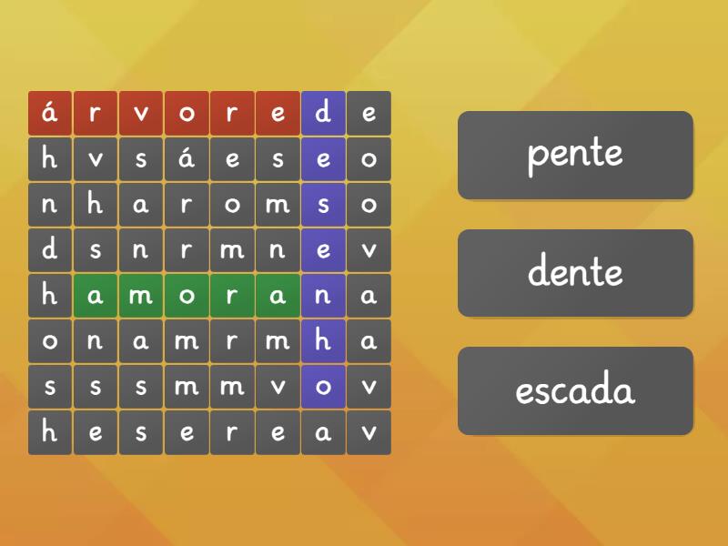 Jogo Wordwall Wordsearch