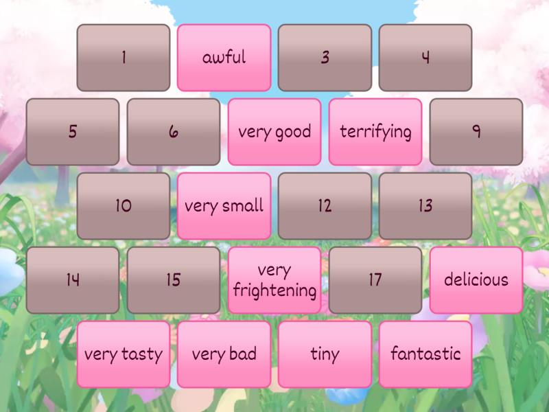 ts pre solutions 2F extreme adjectives - Matching pairs