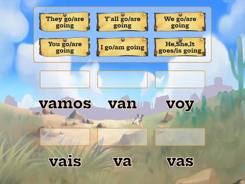Verb to go - Ir (conjugations - Match up
