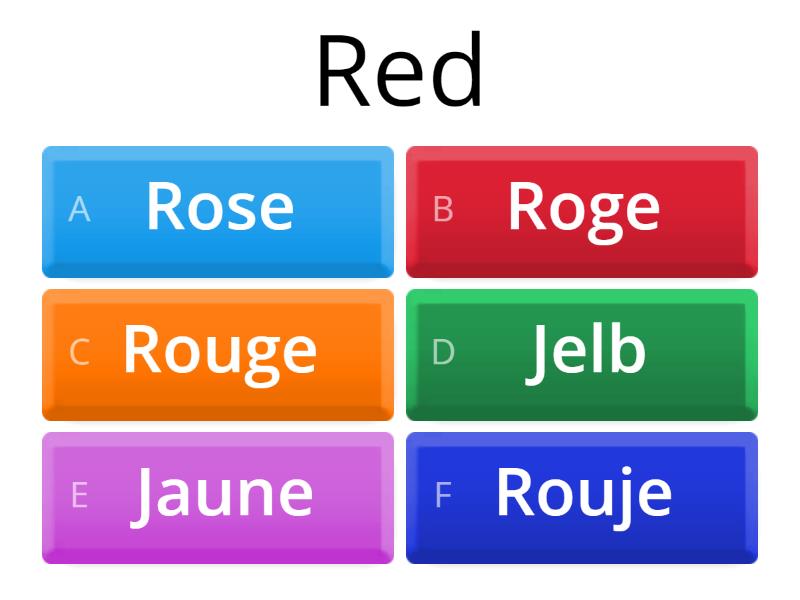 Colors in french quiz