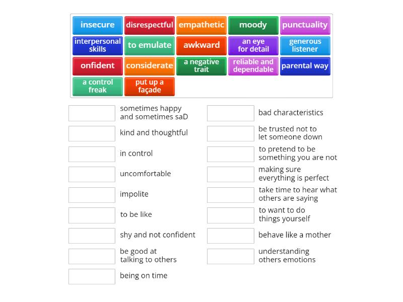 describing people - Match up