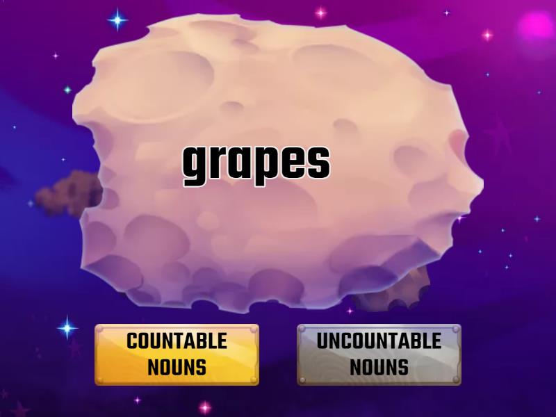 Food Countable and Uncountable Nouns True or false