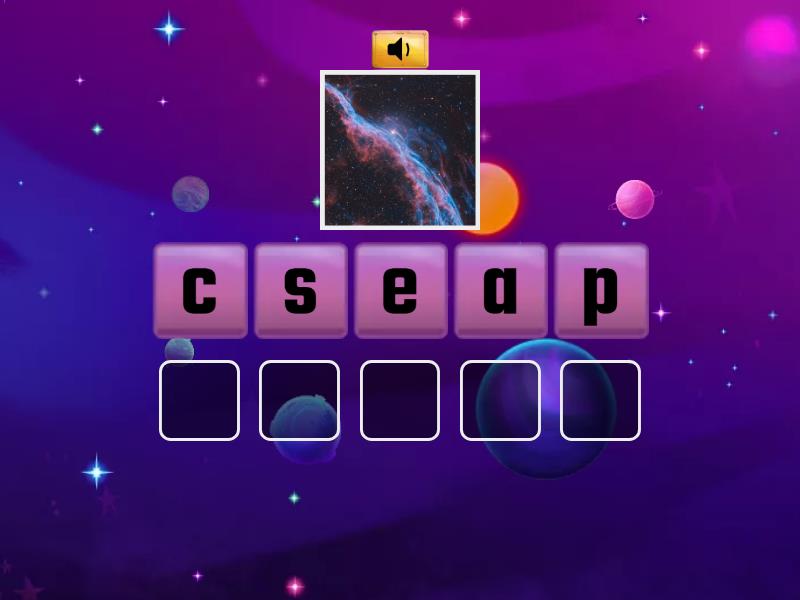 Clunk in space - Anagram