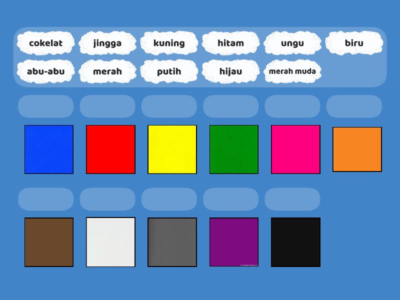 Warna: Pasangkan Warna Dan Kata Dengan Tepat! - Match Up