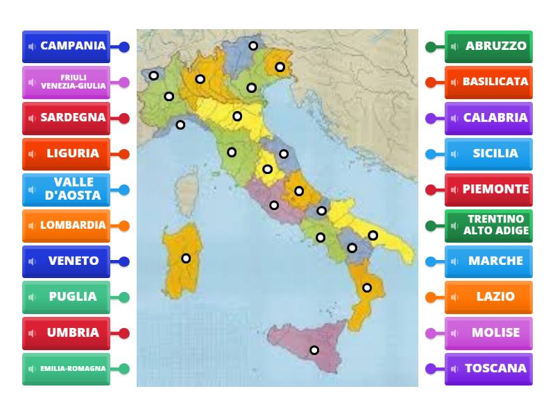 le-venti-regioni-d-italia-labelled-diagram