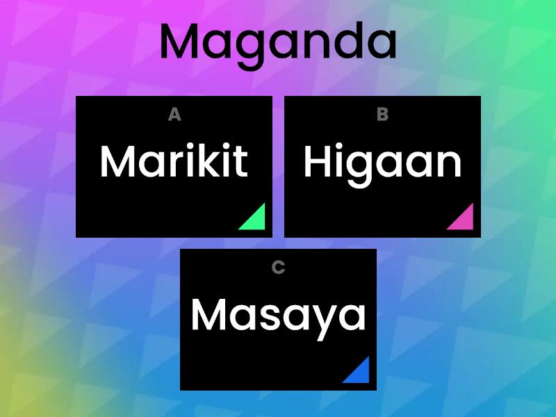 Magkasingkahulugan At Magkasalungat - Quiz