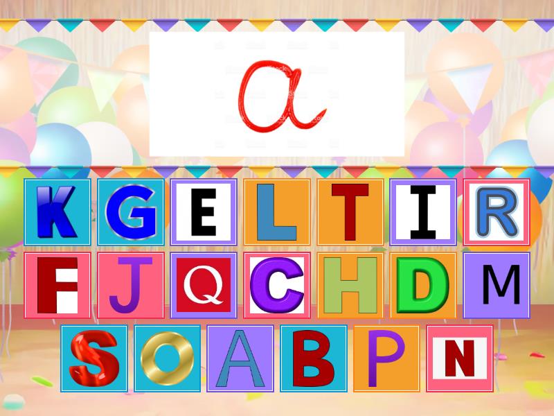 Pasangkan huruf kecil dengan huruf besarnya! - Find the match