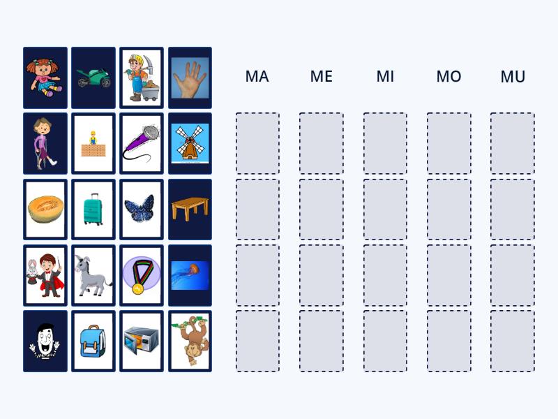 Ordena: MA - ME - MI - MO - MU - Group sort