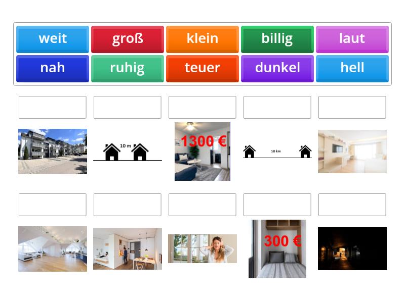 A1 K9 Adjektive zum Thema Wohnung - It's a Match