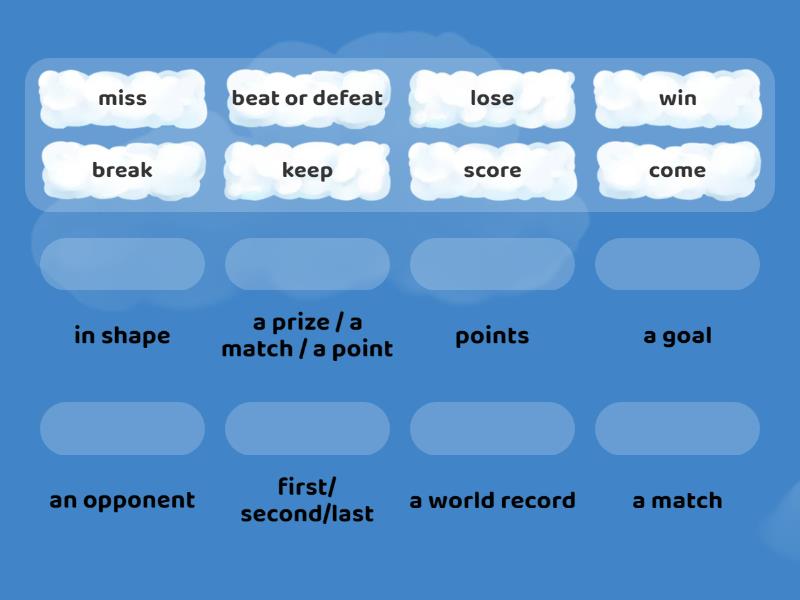 Focus 3 Unit 2.1 Vocabulary - Match up