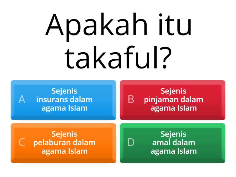 TAKAFUL DALAM ISLAM - Cuestionario