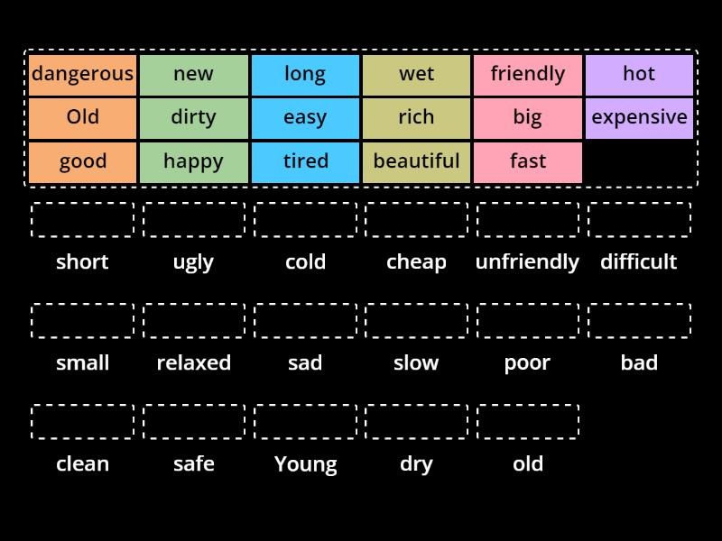 Adjectives - Match up