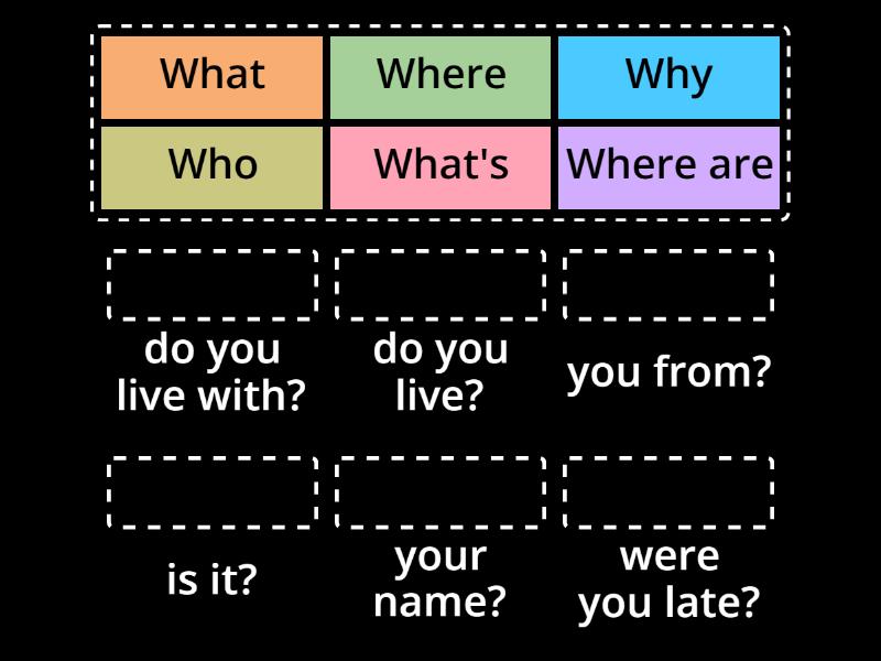 Wh-questions - Match up