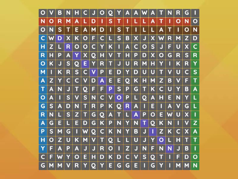 Purification - Wordsearch