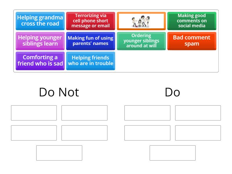 Do & Do not - Group sort