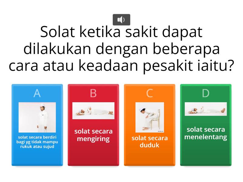 IBADAH: (TAHUN 6) RUKHSAH SOLAT KETIKA SAKIT - Questionário