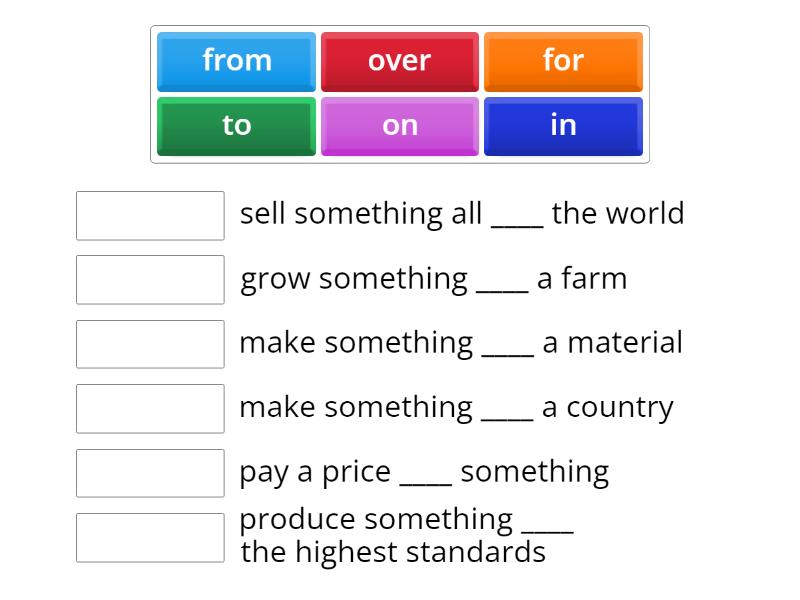 BP A2 verb + preposition - Match up