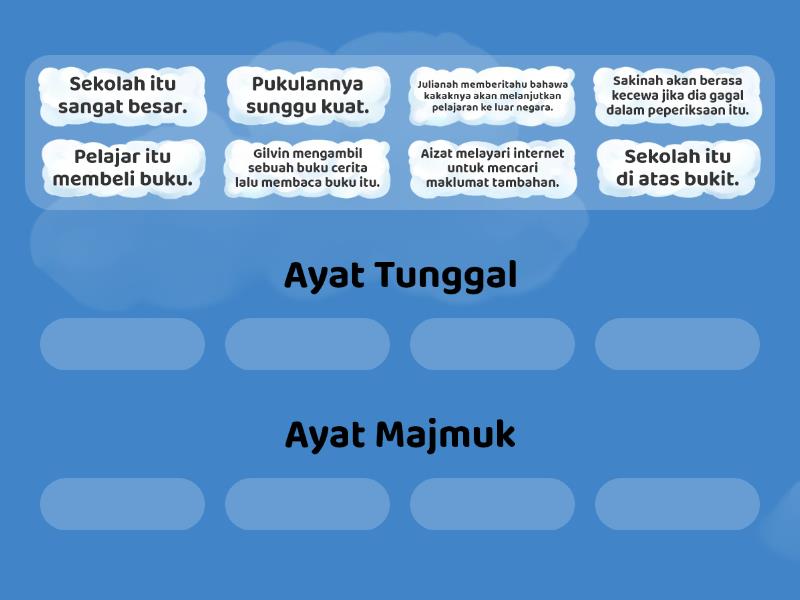 Ayat Tunggal And Ayat Majmuk Group Sort 0422