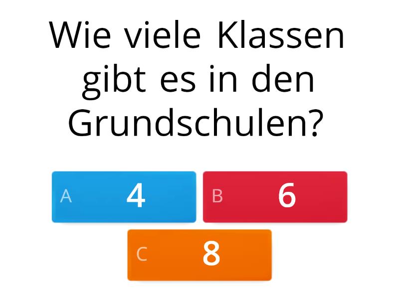 Das Deutsche Schulsystem! - Quiz