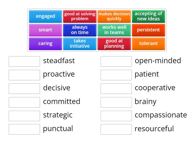 Adjectives - Match up
