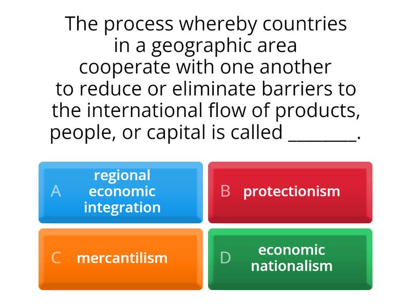 Regional Economic Integration - Quiz