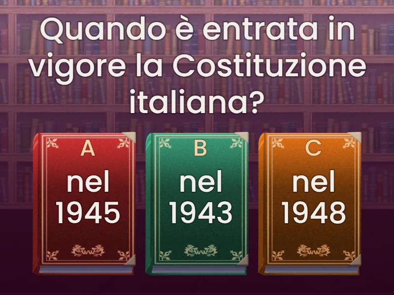 La Costituzione Italiana - Quiz