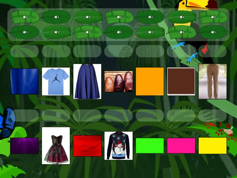 ACADEMY STARS STARTER UNIT 5 CLOTHES COLOURS - Une las parejas