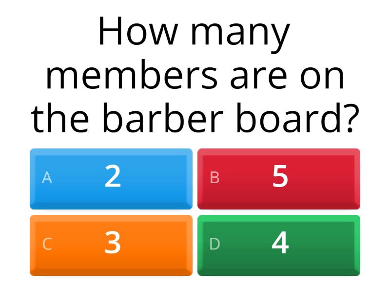 Barbering - Quiz