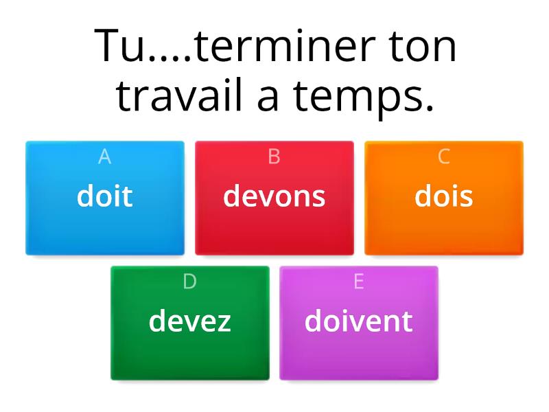 Le Verbe Devoir - Quiz