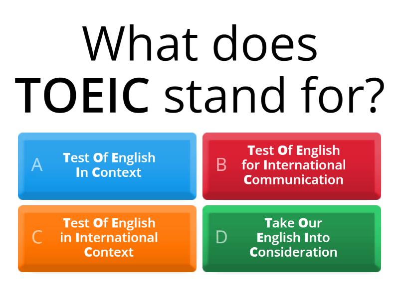 Toeic trivia quiz